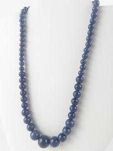 lot 295 image: Graduated Blue Stone (Dyed) Bead Necklace.