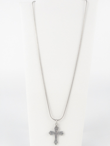 lot 341 image: Etched Heart Sterling Silver Pendant Necklace .
