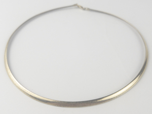 lot 348 image: IBB (Italy) Vermeil Herringbone Necklace.