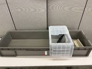 lot 14 image: Storage Supply Long Bin and Snap Lock Container - Good Condition