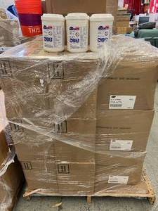 lot 28 image: WOW MSRP $7000  30 Cases (12 each per case) NEW Diversey 4599516 160-Wipes Per Canister Oxivir Tb Wipes -&nbspOne Step Disinfectant Cleaning Wipes, Hospital Grade Accelerated Hydrogen Peroxide