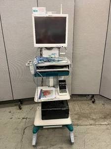 lot 68 image: Miga Algo 5 Universal Newborn Hearing Screening Equipment with Natus AABR Technology With&nbspSeiko Smart Label Printer SLP650 &&nbspHP LaserJet Pro P1102w Laser Printer- All Tested As Working