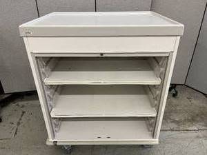 lot 73 image: Innerspace Multi-Drawer Supply Storage Emergency Equipment Cart With Accordion Slide Down Door - In Great Condition