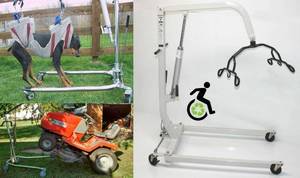lot 29 image: MSRP $1900 Top Of The Line In High Quality Hoyer Haudraulic Patient Lifts - 400lb Capacity 6 Point Cradle Many Uses For This Powerful Lift - Mechanics, Veterinary Clinics, Etc. Quick Disassembly For Travel No Sling Included