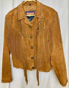 lot 99 image: Cripple Creek Vintage Suede Leather Fringe Western Jacket - Size XL