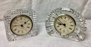 lot 71 image: Vintage Staiger Quartz Leaded Crystal Mantel Clocks