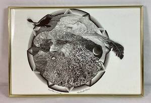 lot 124 image: Brother Wind Framed Print by Richard D Harris