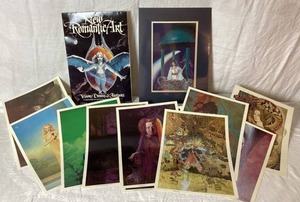 lot 131 image: Vintage 1978 New Romatic Art Visions, Dreams & Fantasies 10 Full Color Prints and Signed Victoria Poyser Print of Cover of Web of Darkness
