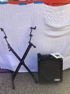 lot 186 image: Crate KX-220 Keyboard Amp and Proline PL402 Keyboard Stand