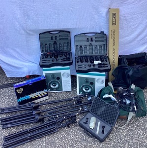 lot 188 image: Microphones, Microphone Stands, Speakers and Microphone Wires