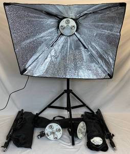 lot 170 image: Set of 3 Cowboy Studio PhotographyFilm Lights and Stands