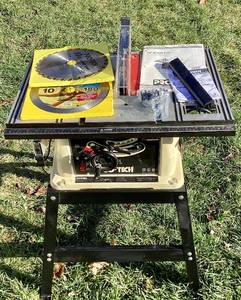 lot 211 image: Pro-Tech 10 Bench Saw with Stand Model 4106