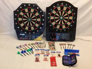 lot 207 image: Two Electronic Dart Boards and Darts