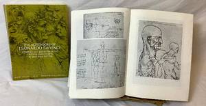 lot 218 image: The Notebooks of Leonardo Da Vinci - Volumes 1 & 2 and Brass Folding Tablet Book Stand
