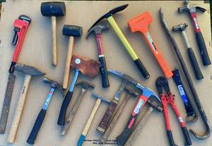 lot 244 image: Collection of Hammers - Various Sizes