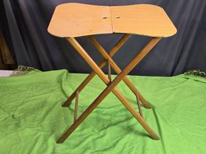 lot 24 image: Foldable Wooden Table with Cross Legs