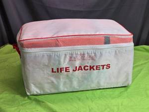 lot 26 image: Set of 4 Universal Adult Life Jackets in Storage Bag