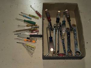 lot 42 image: Collection of Hand Tools Including Screwdrivers and Wrenches