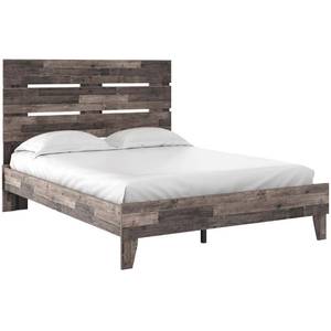 lot 50 image: New Queen Size Platform Bed with Headboard by Ashley Furniture