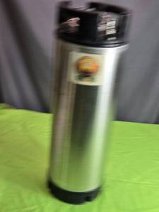 lot 91 image: Used 5 Gallon Stainless Steel Cornelius Keg with Handle