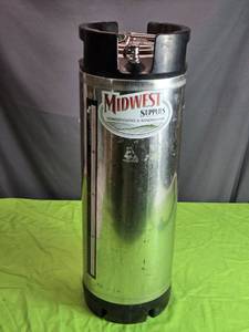 lot 92 image: Used Midwest Supplies Stainless Steel Cornelius Keg for Homebrewing