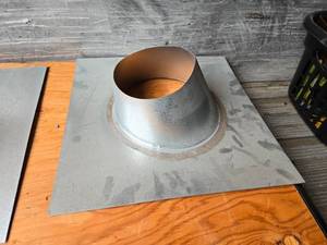 lot 123 image: Vent Pipe Collar with Baseplate for Ductwork