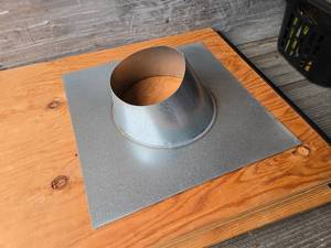 lot 124 image: Galvanized Metal Ductwork Flange with Cone Transition