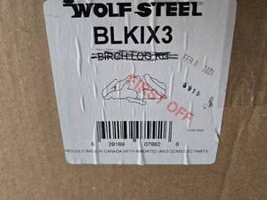 lot 141 image: Partially Complete Wolf Steel Birch Log Kit with 9 Pieces