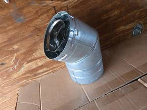 lot 158 image: Metal-Fab Direct Vent Gas Appliance Elbow -