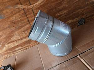 lot 159 image: 36 Degree Duct Elbow Fitting -  5 Inch Diameter