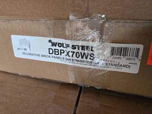 lot 169 image: Wolf Steel DBP70WS Decorative Brick Panels - Westminster Grey Standard
