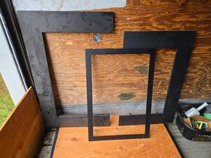lot 172 image: Set of 3 Black Frame Fireplace Pieces - See Pics for Dimensions