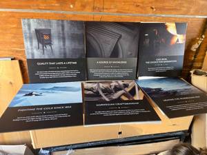 lot 194 image: Jtul Display Stand Parts and Informational Panels
