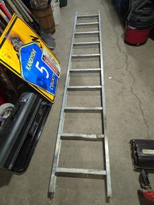 lot 214 image: Aluminum 10-Foot Ladder in Good Condition