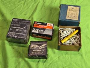 lot 227 image: Assorted Fasteners and Replacement Parts Lot Including Staples, Nails and Ballasts