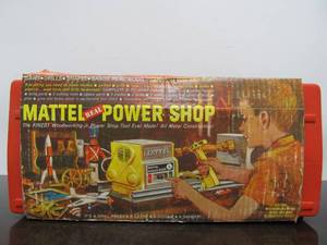 lot 32 image: Vintage Mattel Powershop Power Tool Toy Set wCase