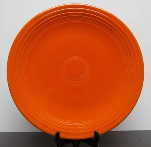 lot 48 image: LARGE Orange FIESTA Chop Plate - 14 Diameter