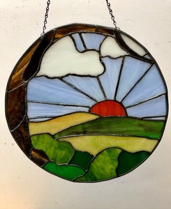 lot 227 image: Larger 14 Stained Glass Window Sun Catcher