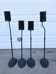 lot 335 image: Working Set of 4 SONY Model SS-MSP36S Surround Sound Speakers wStands