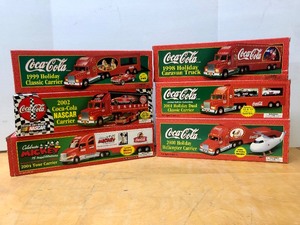 lot 359 image: Lot of 6 Mint in Box Larger Size COCA COLA Diecast Semi Trucks