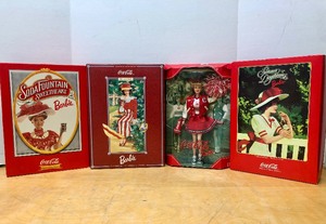 lot 362 image: Lot of 4 Mint in Box Coca Cola Barbie Dolls