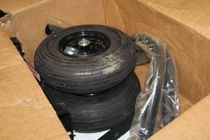lot 676 image: Wheelzbarrow Retrofit Kit for 6 cu.ft. Single Wheel Wheelbarrow