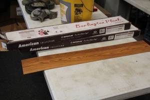 lot 718 image: Lot of (2 Boxes) Burlington Metroflor American Collection Luxury Vinyl Plank Flooring 6x36 12-count ( 24 total items )