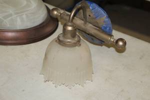lot 751 image: Wall-Mount Light Fixture  Glass