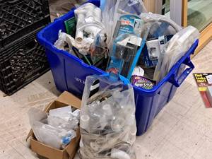 lot 773 image: Lot of (1 Tote) Misc. Plumbing Parts, Connectors, Fittings