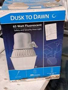 lot 785 image: Cooper Lighting Dusk to Dawn 65 Watt Fluorescent Safety and Security Area Outdoor Light AF65FL