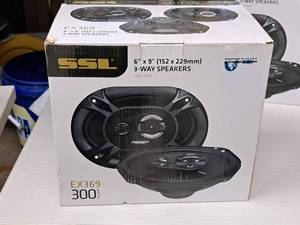 lot 791 image: Lot of (1 Pair) SSL EX369 Car Stereo Speakers 6x9 3-way 300 Watt