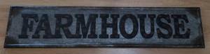 lot 199 image: Oversized Tin Farmhouse Sign
