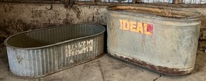lot 8 image: Two Galvanized Stock Tanks