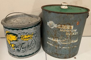 lot 17 image: Two Vintage Minnow Buckets - Coast to Coast and Frabilite